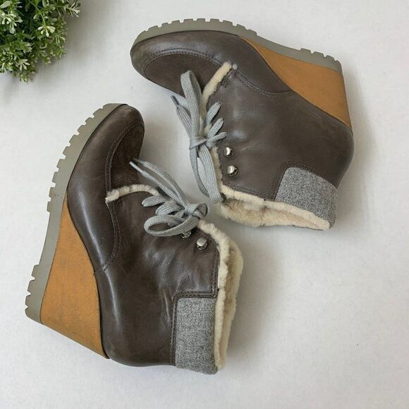 Cole Haan Henson Waterproof Wedge Bootie Gray - Picture 8 of 14